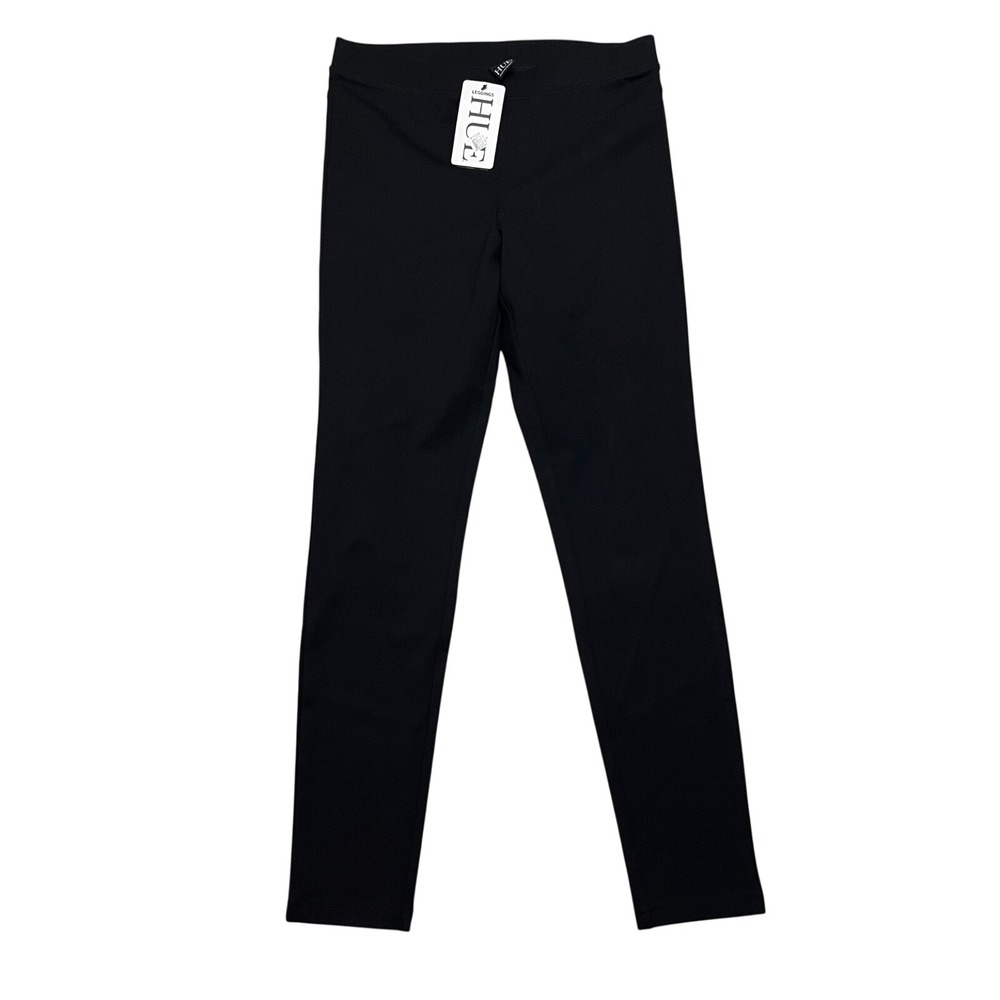 HUE Leggings Womens Medium Black Ponte Leggings U13833H Pull On Stretch Comfort